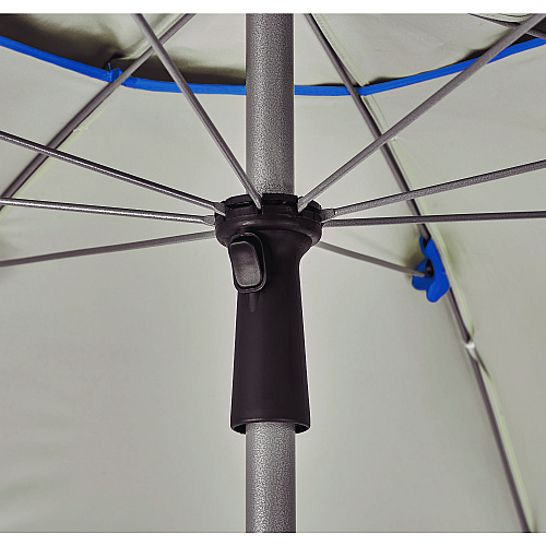 ergodyne SHAX 6199 Lightweight Work Umbrella and Stand Kit, 90" Span, 92" Long, Blue Canopy (12966)