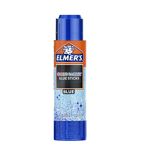 Elmer's Glitter Glue Sticks, 0.21 oz, Applies Assorted Colors, Dries Clear Glitter, 4/Pack (2197114)