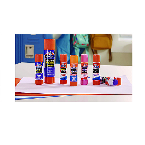Elmer's Glitter Glue Sticks, 0.21 oz, Applies Assorted Colors, Dries Clear Glitter, 4/Pack (2197114)