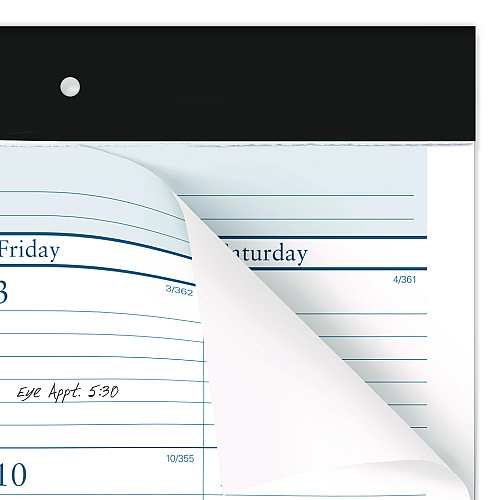 AT-A-GLANCE Desk Pad, 21.75 x 17, White Sheets, Black Binding, Clear Corners, 12-Month (Jan to Dec): 2026 (ST2400)