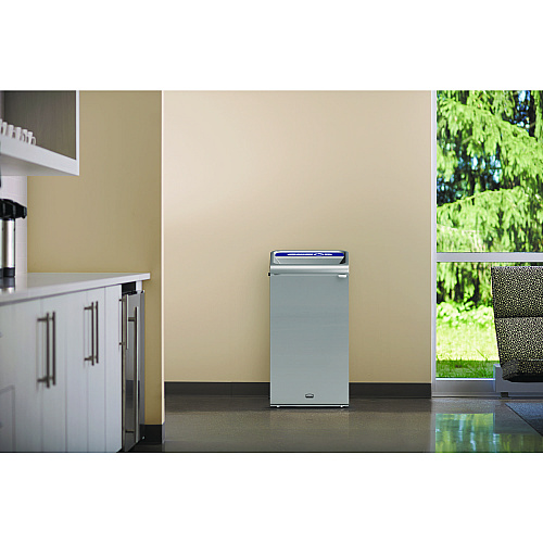 Rubbermaid Commercial Configure Indoor Recycling Waste Receptacle, Landfill, 23 gal, Metal, Gray (1961621)