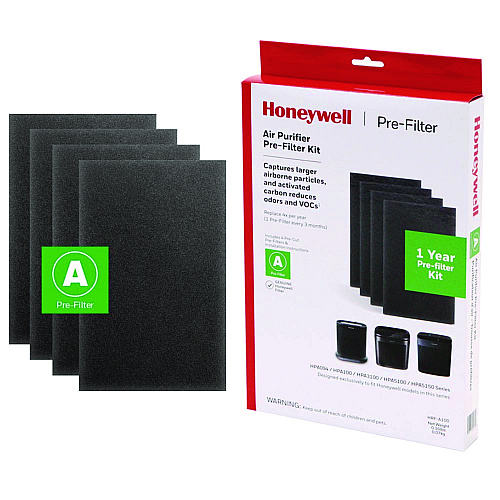 Honeywell Pre-Cut Carbon Pre-Filter, Box of 4 Filters (HRFA100)