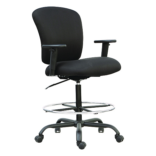 Alera Mota Series Big and Tall Chair, Supports Up to 450 lb, 19.68" to 23.22" Seat Height, Black (ALEMT4510)