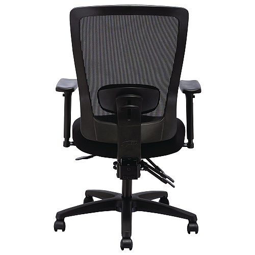Alera Envy Series Mesh Mid-Back Multifunction Chair, Supports Up to 250 lb, 17" to 21.5" Seat Height, Black (ALENV42M14)