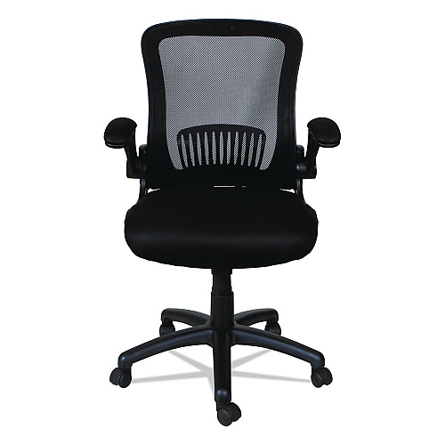 Alera EB-E Series Swivel/Tilt Mid-Back Mesh Chair, Supports Up to 275 lb, 18.11" to 22.04" Seat Height, Black (ALEEBE4217)