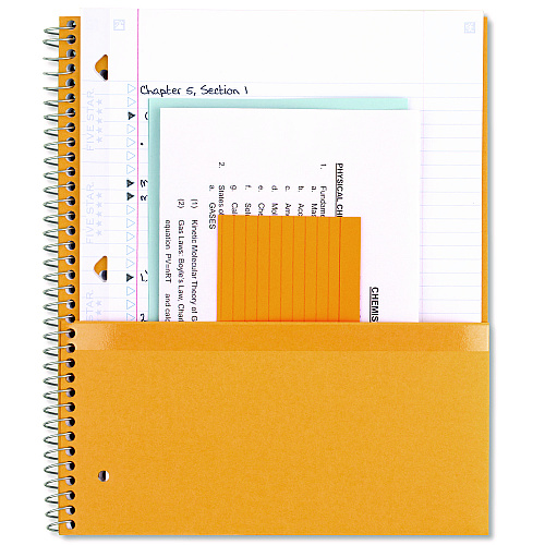 Five Star Wirebound Notebook with Four Pockets, 3-Subject, Medium/College Rule, Randomly Assorted Cover Color, (150) 11 x 8.5 Sheets (06210)