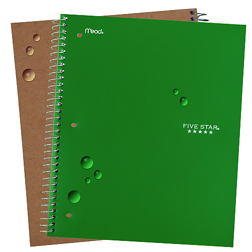 Five Star Wirebound Notebook with Four Pockets, 3-Subject, Medium/College Rule, Randomly Assorted Cover Color, (150) 11 x 8.5 Sheets (06210)