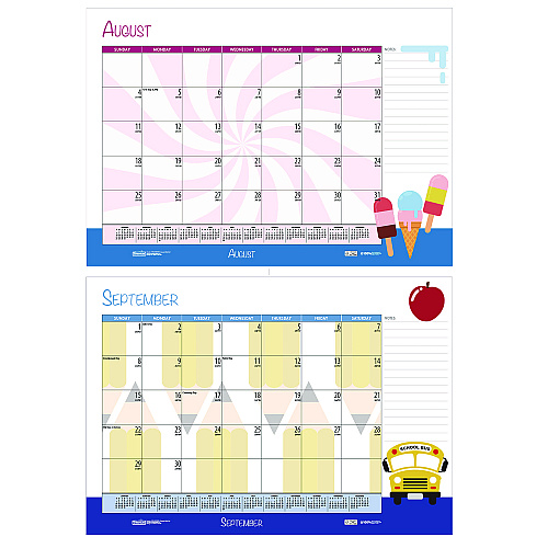 House of Doolittle Academic Year Recycled Desk Pad Calendar, Illustrated Seasons Artwork, 22 x 17, Black Binding, 12-Month (July-June):2025-2026 (1395)