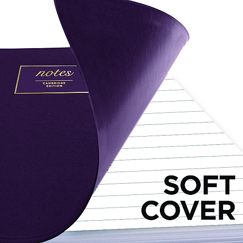 Cambridge Jewel Tone Notebook, Gold Twin-Wire, 1-Subject, Wide/Legal Rule, Purple Cover, (80) 9.5 x 7.25 Sheets (49556)