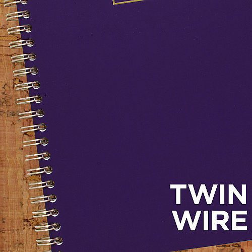 Cambridge Jewel Tone Notebook, Gold Twin-Wire, 1-Subject, Wide/Legal Rule, Purple Cover, (80) 9.5 x 7.25 Sheets (49556)