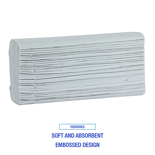 Boardwalk&reg; Green Multifold Paper Towels, 1-Ply, White, 4000 Towels (BWK10GREENB)