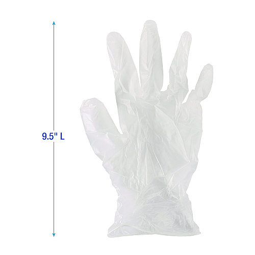 Boardwalk&reg; Exam Vinyl Gloves, Clear, Small, 5 mil, 100/Box (BWK361SBX)