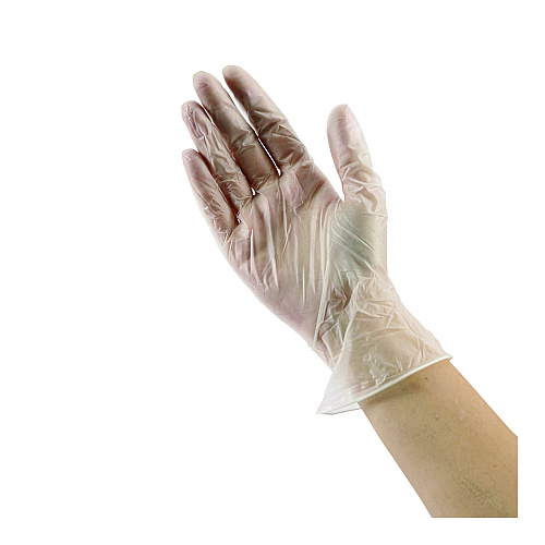 Boardwalk&reg; Exam Vinyl Gloves, Clear, Small, 5 mil, 1000/Carton (BWK361SCT)