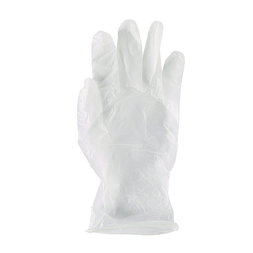 Boardwalk&reg; Disposable Vinyl Gloves, Clear, Large, 4 mil, 100 Gloves (BWK365LBX)