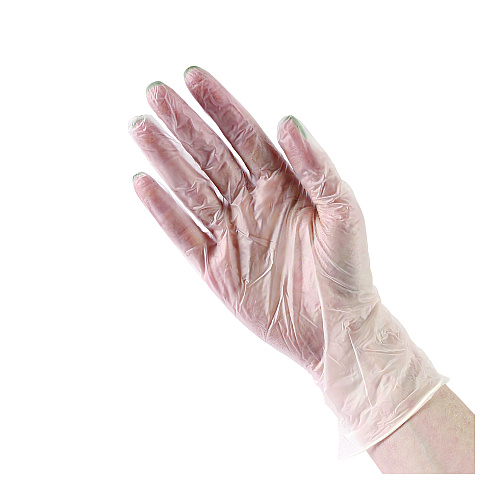 Boardwalk&reg; Disposable Vinyl Gloves, Clear, Large, 4 mil, 100 Gloves (BWK365LBX)