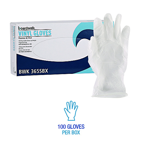 Boardwalk&reg; General Purpose Vinyl Gloves, Small, 100 Gloves (BWK365SBX)