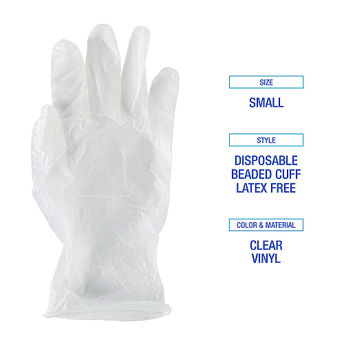 Boardwalk&reg; General Purpose Vinyl Gloves, Small, 100 Gloves (BWK365SBX)
