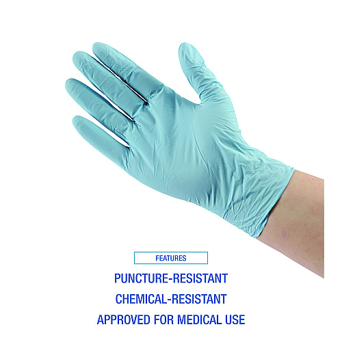 Boardwalk Disposable Examination Nitrile Gloves, Powder-Free, X-Small, 5 mil Thick, 9.5" Long, Blue, 100/Box (382XSBXA)