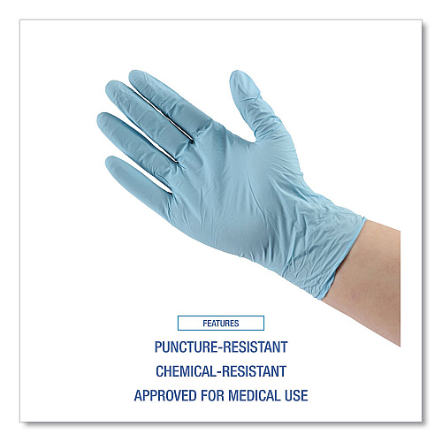 Boardwalk&reg; Disposable Food Service Nitrile Gloves, X-Large, Blue, 5 mil, 1000/Carton (BWK382XLCTA)