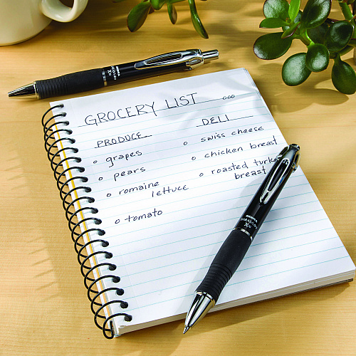 Zebra Sarasa Dry X10 Gel Pen, Retractable, Medium 0.7 mm, Black Ink, Black/Silver Barrel, 12/Pack (42610)