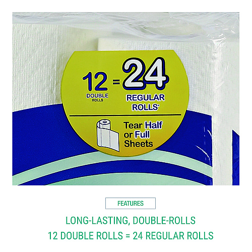 Windsoft Premium Kitchen Roll Towels, 2-Ply, 11 x 6, White, 110/Roll, 12 Rolls/Carton (WIN12216)