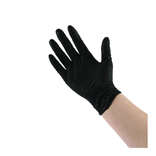 Boardwalk 396 Series Disposable General-Purpose Nitrile Gloves, Powder-Free, XX-Large, 4.4 mil Thick, 9.5" Long, Black,100/Box,10 BX/CT (396XXLCTA)