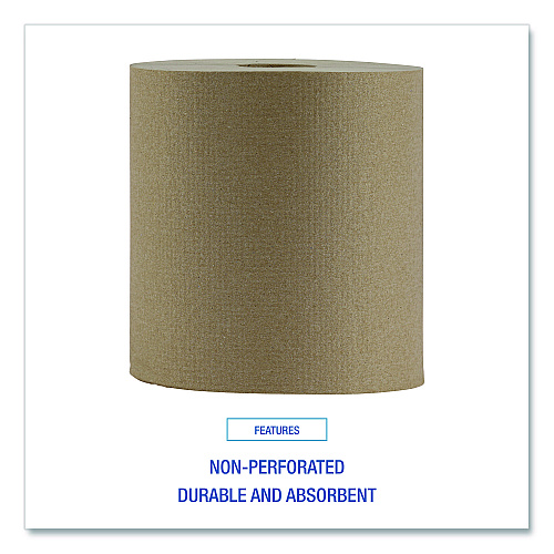 Boardwalk&reg; Hardwound Paper Towels, Brown, 800-ft., 6 Rolls (BWK6256)