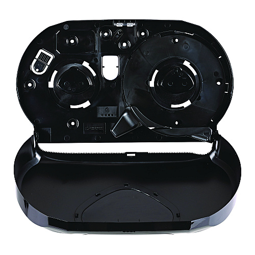 Boardwalk&reg; Jumbo Roll Toilet Paper Dispenser, 2 Rolls, Black (BWK1529)