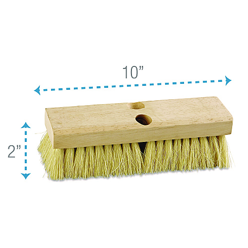 Boardwalk&reg; 10" Deck Brush Head, Hardwood, 2" Tampico Bristles, Each (BWK3210)