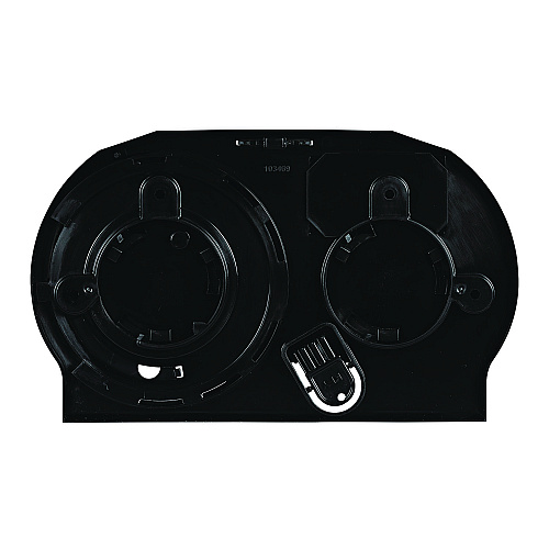 Boardwalk&reg; Standard Twin Toilet Paper Dispenser, 2 Rolls, Black (BWK1502)