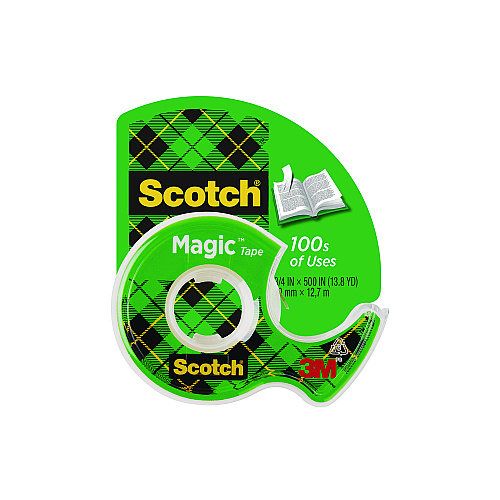 Scotch Office Essentials Kit, 7 Pads Assorted Super Sticky Notes, 1 Pack Flags, Roll Magic Tape, Roll Super-Hold Tape, 1 Scissors (SPIPK)