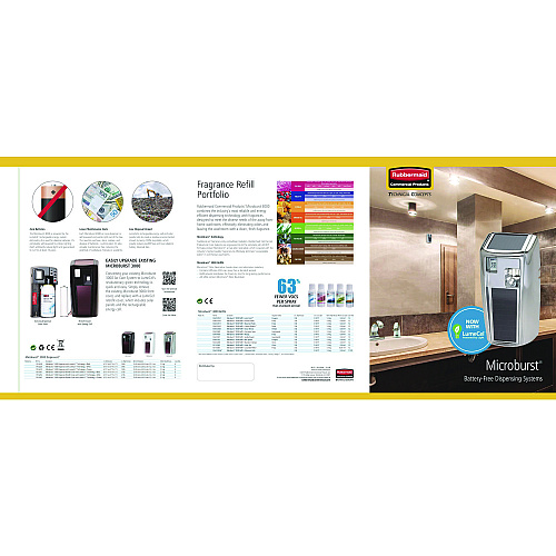 Rubbermaid Commercial Microburst 3000 Refill, Linen Fresh, 2 oz Aerosol Spray, 12/Carton (4012551)
