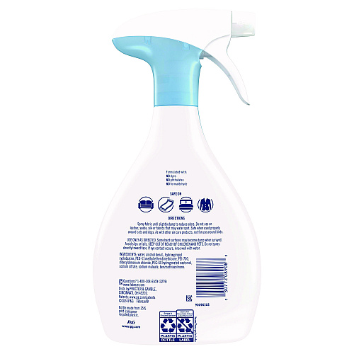 Febreze FABRIC Refresher/Odor Eliminator, Unscented, 23.6 oz Spray Bottle, 4/Carton (08908)