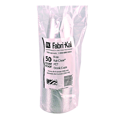 Fabri-Kal Kal-Clear PET Cold Drink Cups, 9 oz, Clear, Old Fashioned, 50/Sleeve, 20 Sleeves/Carton (KC9OF)