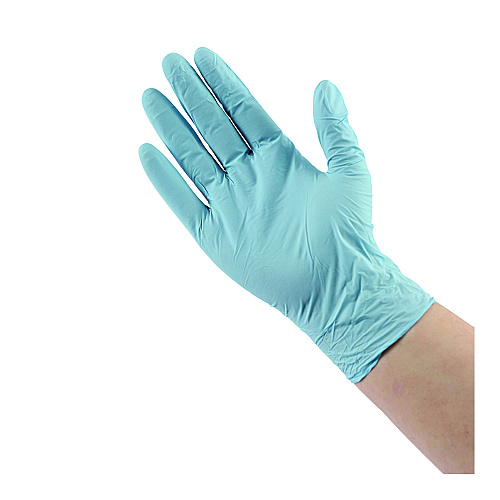 Boardwalk&reg; Disposable Examination Nitrile Gloves, Medium, Blue, 5 mil, 1000/Carton (BWK382MCTA)