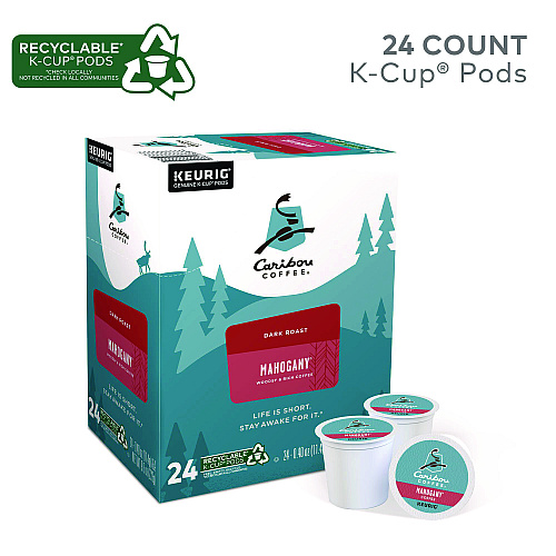 Caribou Coffee Mahogany Blend Coffee K-Cups, 24/ Box (6990)