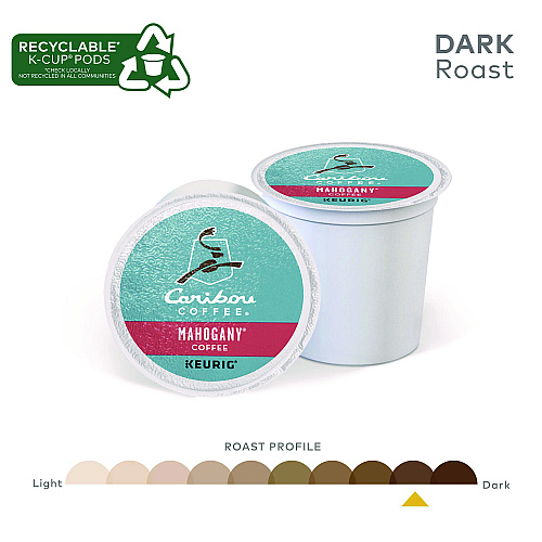 Caribou Coffee Mahogany Blend Coffee K-Cups, 96/Carton (6990CT)