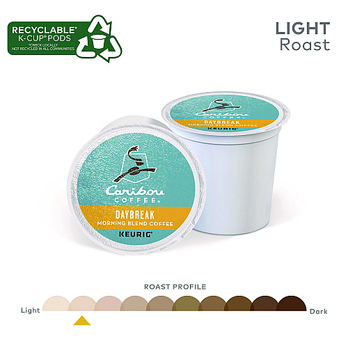 Caribou Coffee Daybreak Morning Blend Coffee K-Cups, 96/Carton (6994CT)