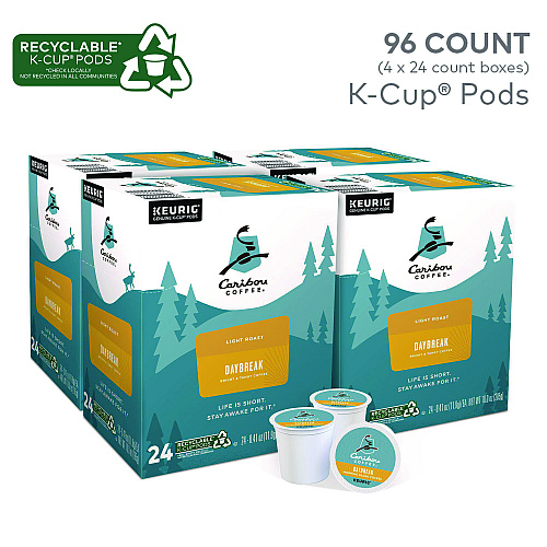 Caribou Coffee Daybreak Morning Blend Coffee K-Cups, 96/Carton (6994CT)