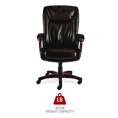 Alera Darnick Series Manager Chair, Supports Up to 275 lbs, 17.13" to 20.12" Seat Height, Brown Seat/Back, Brown Base (ALEDN42B19)