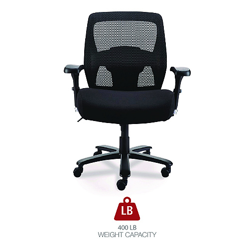 Alera Faseny Series Big and Tall Manager Chair, Supports Up to 400 lbs, 17.48" to 21.73" Seat Height, Black Seat/Back/Base (ALEFN44B14)