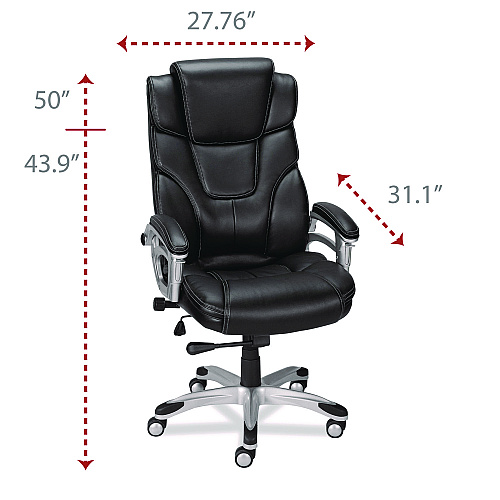 Alera Maurits Highback Chair, Supports Up to 275 lb, Black Seat/Back, Chrome Base (ALEMR41B19)