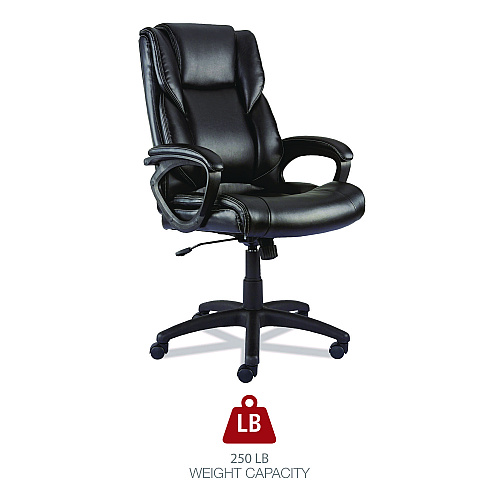 Alera Brosna Series Mid-Back Task Chair, Supports Up to 250 lb, 18.15" to 21.77 Seat Height, Black Seat/Back, Black Base (ALEBRN42B19)