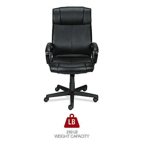 Alera Dalibor Series Manager Chair, Supports Up to 250 lb, 17.5" to 21.3" Seat  Height, Black Seat/Back, Black Base (ALEDB41B19)