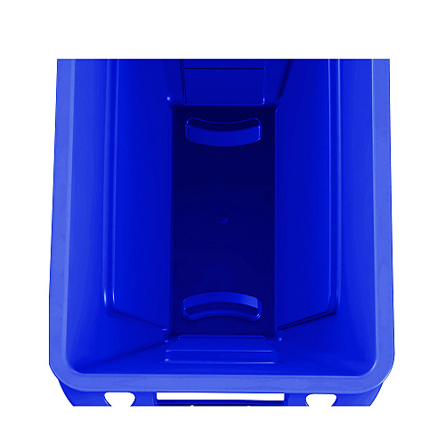 Rubbermaid Commercial Slim Jim Plastic Recycling Container with Venting Channels, 23 gal, Plastic, Blue (354007BE)