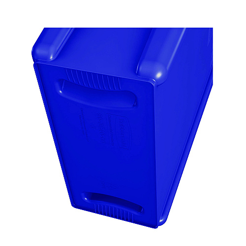 Rubbermaid Commercial Slim Jim Plastic Recycling Container with Venting Channels, 23 gal, Plastic, Blue (354007BE)
