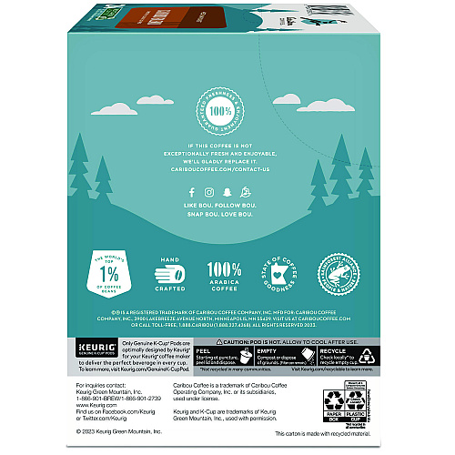 Caribou Coffee Caribou Blend Coffee K-Cups, 24/Box (6992)