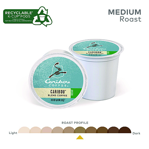 Caribou Coffee Caribou Blend Decaf Coffee K-Cups, 24/Box (6995)