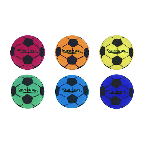 Champion Sports Ultra Foam Soccer Ball Set, Assorted Colors, 6/Set (FSBSET)