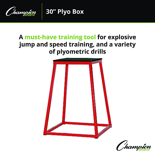 Champion Sports Plyo Box, 30" h, 24 x 24 Base (PXB30)